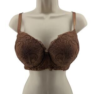 Victoria's Secret Dream Angels Lightly-Lined Lace Demi Bra Chocolatey Lace 36DD